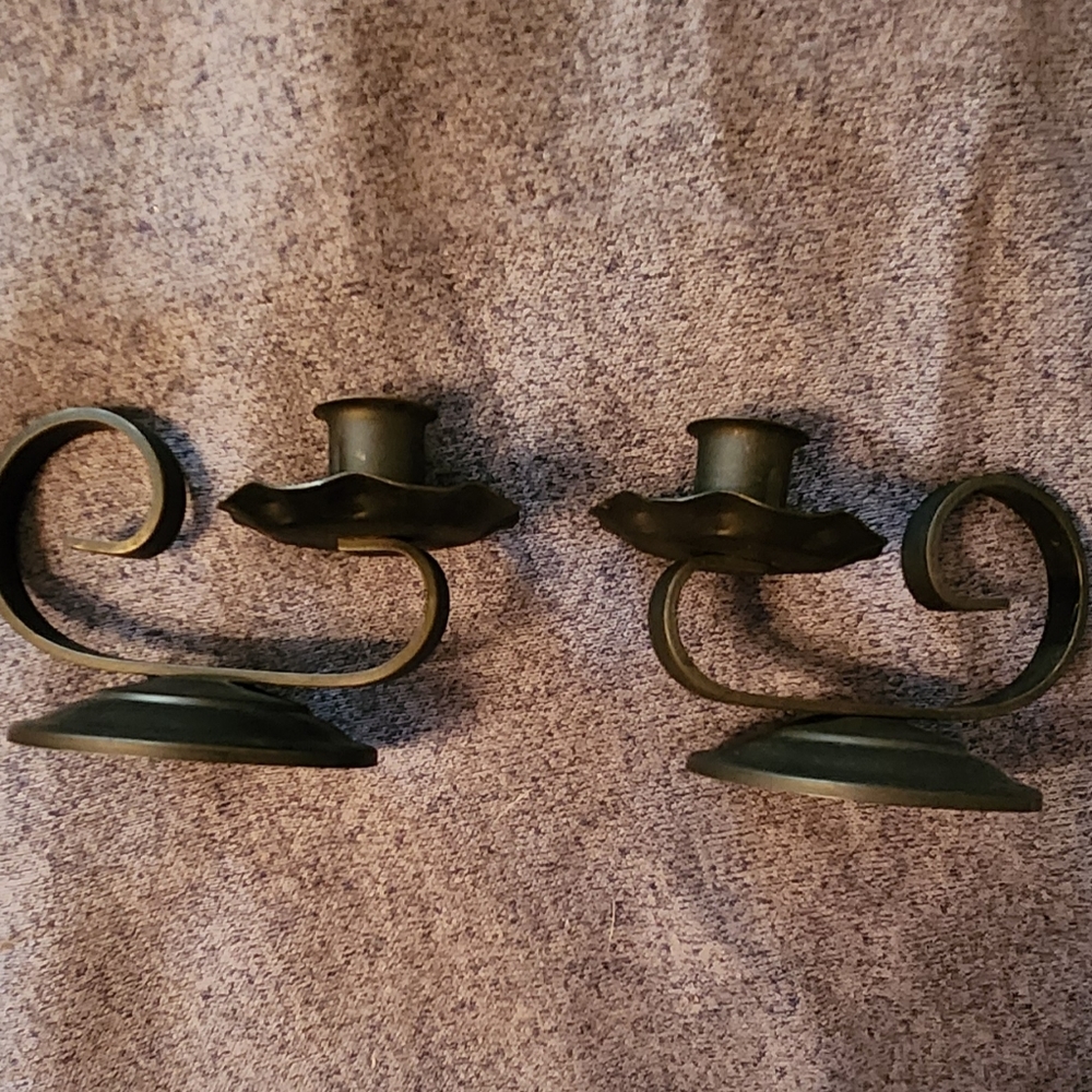 Black candle holders
